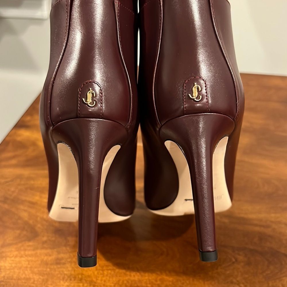 Jimmy Choo Boots Karter 85 Burgundy - Picture 4 of 7
